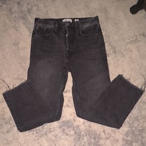 Re/Done | Charcoal Wide Leg Jeans